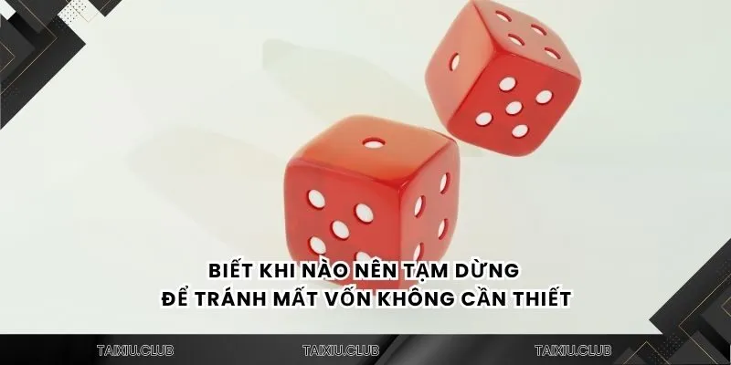 Biết khi nào nên tạm dừng để tránh mất vốn không cần thiết
