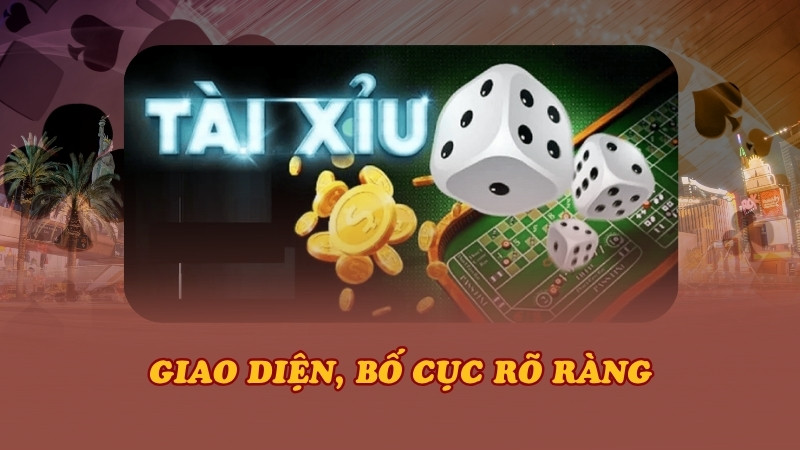 Giao diện tài xỉu với bố cục mới rõ ràng
